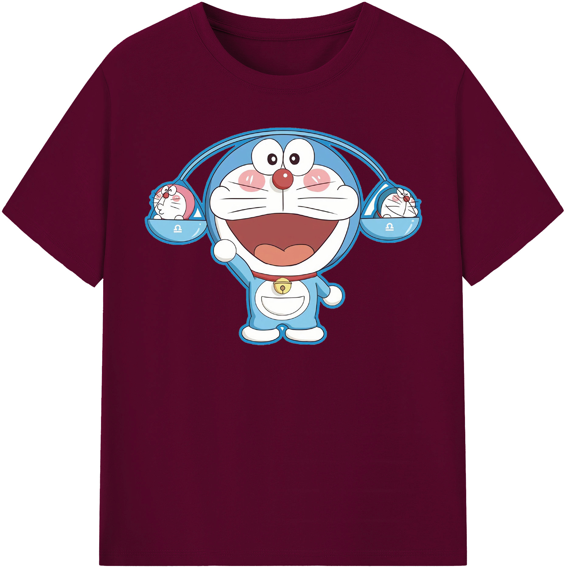 （画像用） ドラえもん Doraemon レディースカジュアルプリントTシャツ（綿100％）